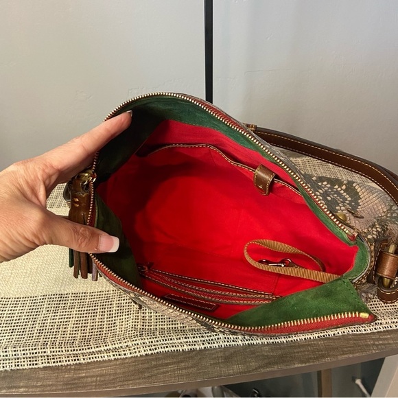 DOONEY & BOURKE / Python Reptile Metallic Hobo Shoulder Bag - Picture 9 of 16